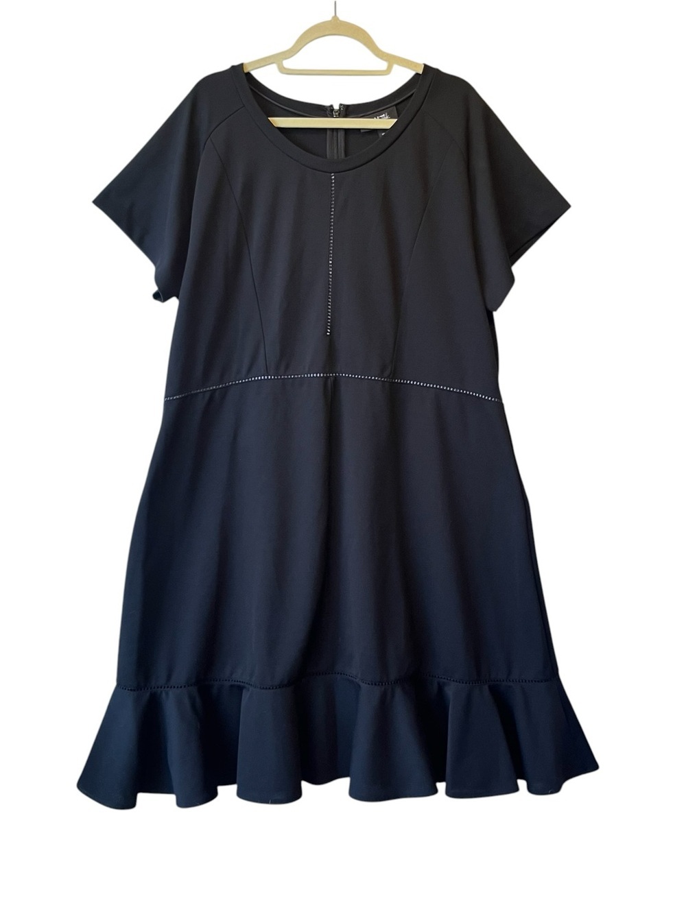 Isabel Toledo Lane Bryant swing dress Womens plus size 24 Black Short sleeve